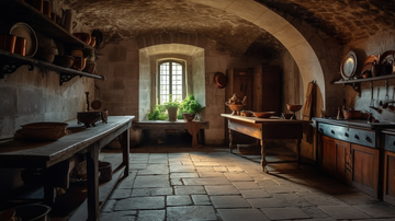 Image of a medieval home kitchen