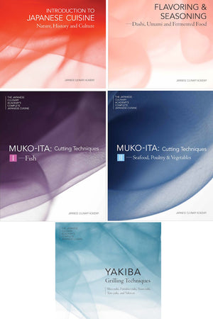 Five book covers for the Japanese Culinary Academy set