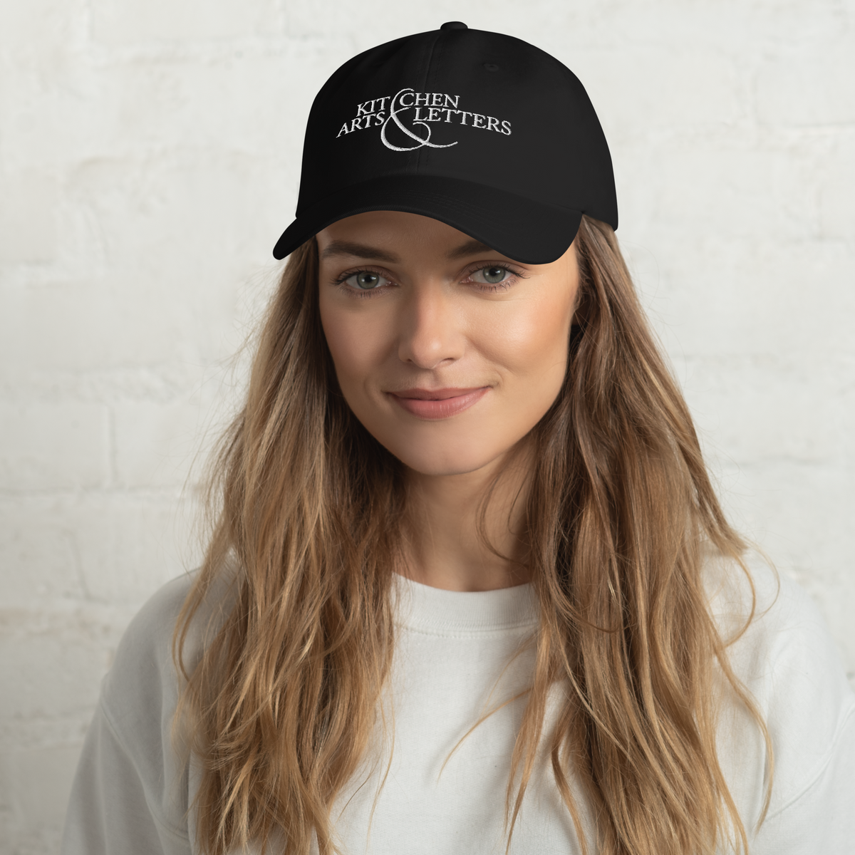 KAL Hat in Black with White Embroidery – Kitchen Arts & Letters