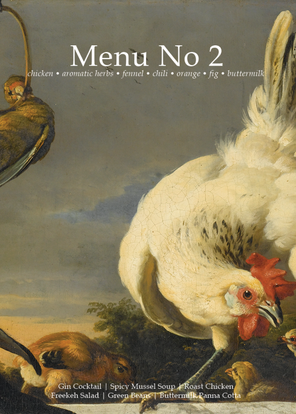 Book Cover: Menu No 2: Chicken, Aromatic Herbs, Fennel, Chili, Orange, Fig, Buttermilk