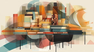 An Abstract image of piles of books