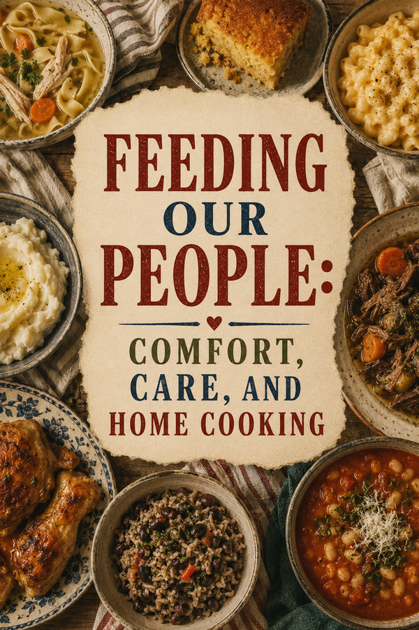 Header image reading: Feeding Our People: Comfort, Care, and Home Cooking