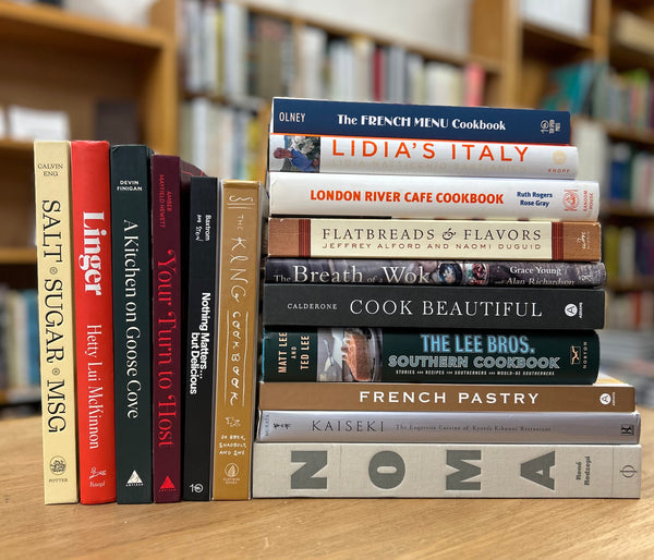 Examples of books at the pop-up clean-out sale
