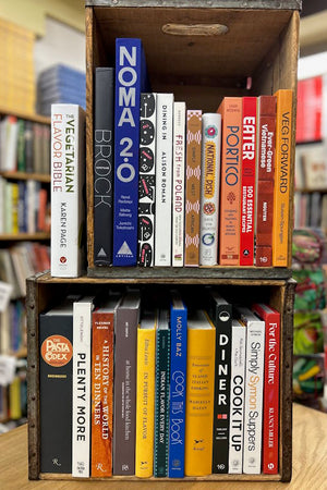 Photo of assorted books available in the clean out sale