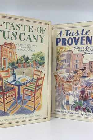 Book covers: A Taste of Tuscany and A Taste of Provence