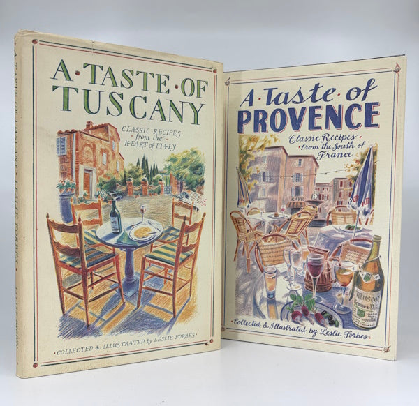 Book covers: A Taste of Tuscany and A Taste of Provence