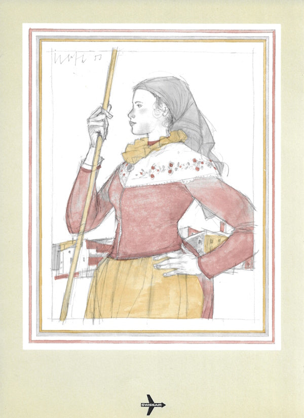 Menu cover: Woman with Scarf