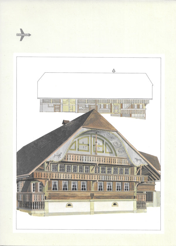 Menu cover: Swissair Zurich to Tokyo Farmhouse