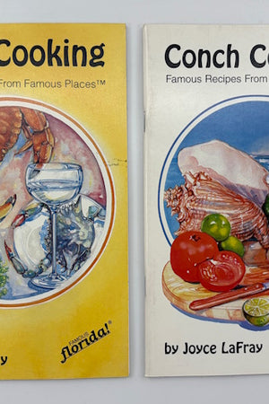 Book covers: Crab Cooking and Conch Cooking