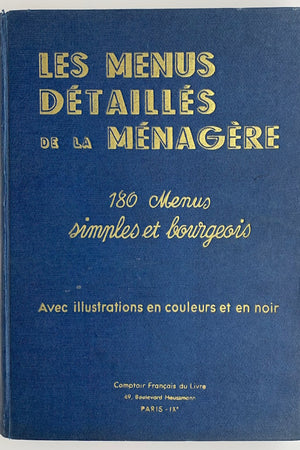 Book cover: Les Menus Détaillés de la Ménagère