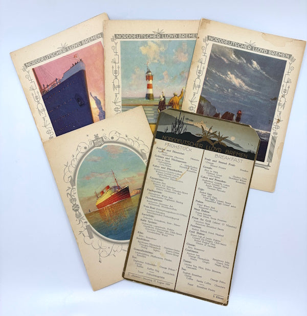 Menu covers: SS Bremen