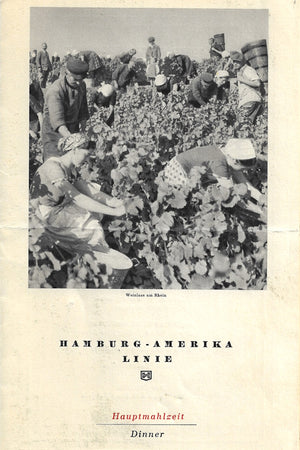 Menu cover: SS Deutschland