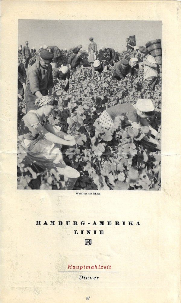 Menu cover: SS Deutschland