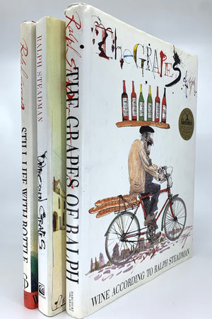 Book covers: The Grapes of Ralph, Untrodden Grapes, and Still Life with Bottle