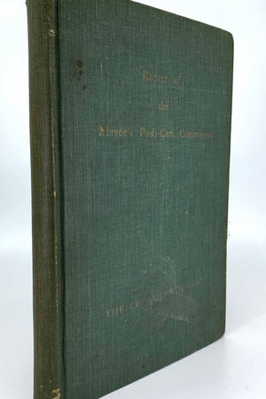 Book cover: Report of the Mayor's Push-Cart Commission