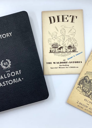 Book covers of Waldorf Astoria ephemera