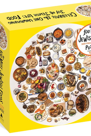 Book Cover: The 100 Most Jewish Foods: 500-Piece Circular Puzzle