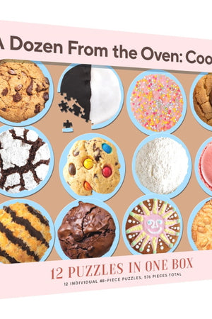Book Cover: 12 Puzzles in One Box: A Dozen from the Oven: Cookies