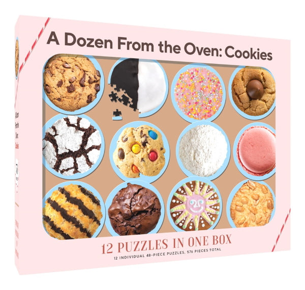 Book Cover: 12 Puzzles in One Box: A Dozen from the Oven: Cookies