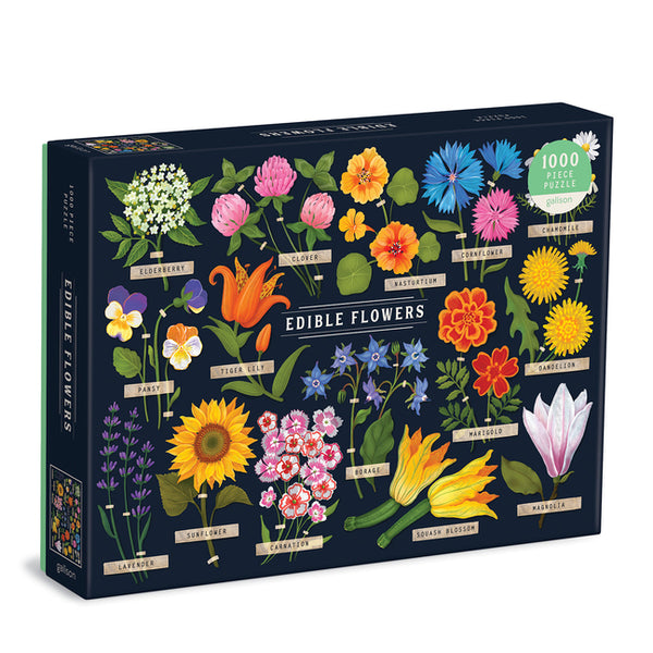 Book Cover: Edible Flowers 1000 Piece Puzzle