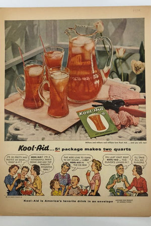Book Cover: OP: Vintage Ad: Kool-Aid…5¢ package makes two quarts