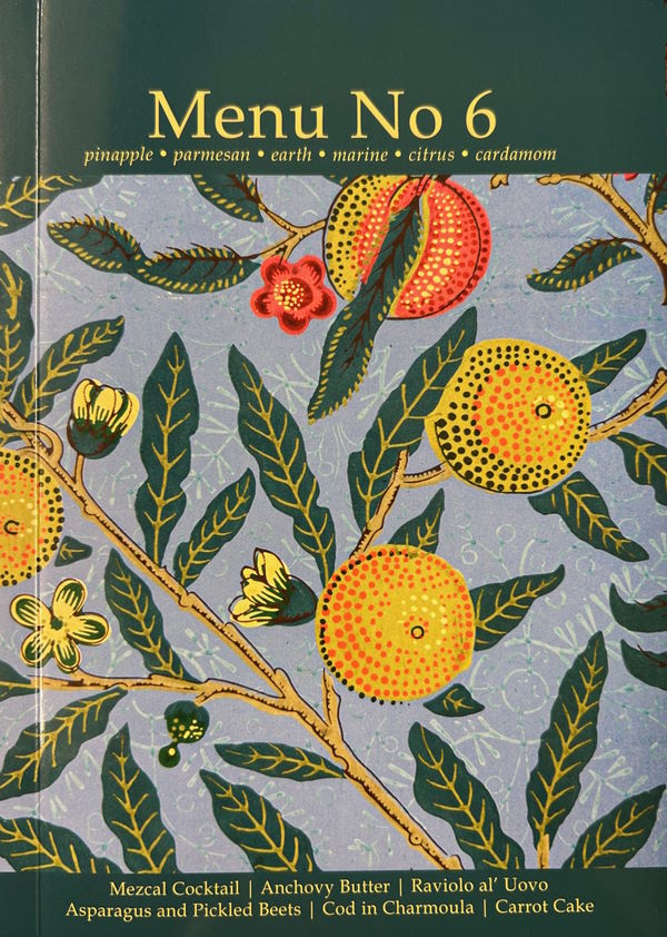 Book Cover: Menu No 6: Pineapple, Parmesan, Earth, Marine, Citrus, Cardamom