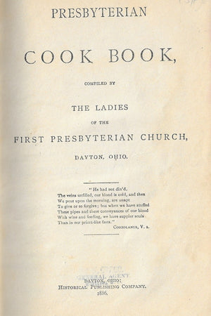 Book Cover: OP: Presbyterian Cook Book